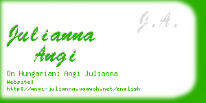 julianna angi business card